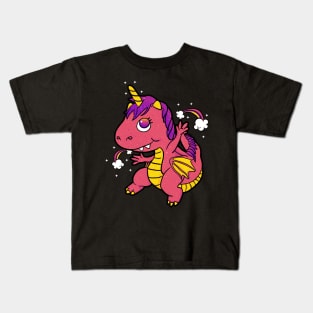 Sparkly Kawaii Dragicorn Kids T-Shirt